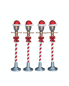 Santa Hat Steet Lamp Set of 4