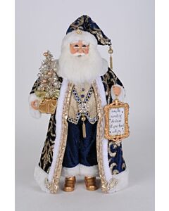 Lighted Midnight Blue Santa