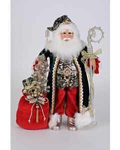 Lighted Sparkling Emerald Santa