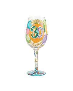 Happy 30th Birthday Wine Glass