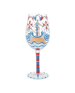 Nautical Wine Glass