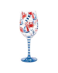 Ahoy There Matey Wine Glass