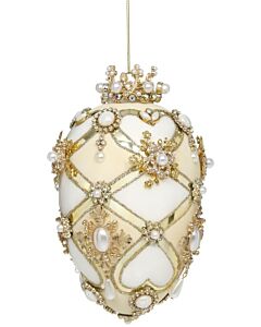 White and Cream Faberge Jewel Egg