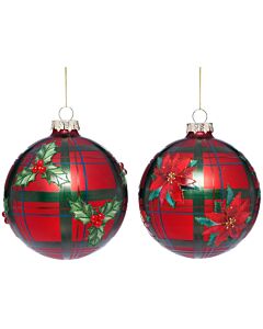 Plaid Poinsettia, Box of 6
