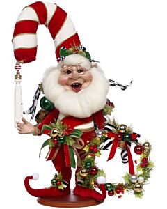 Candy Cane Elf Scene with Lights, Md