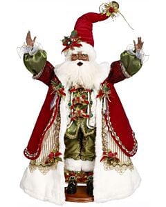 African American Holly and Ivy Santa