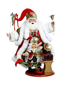 Santa and Elf Playing Records