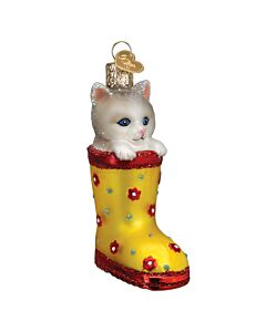 Kitten in a Rain Boot Ornament