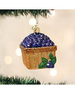 Basket Of Blueberries Ornament