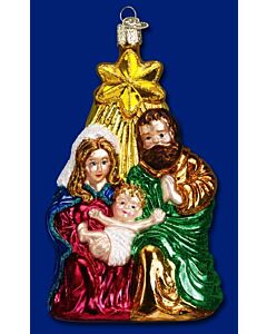 Holy Family Glass Ornament