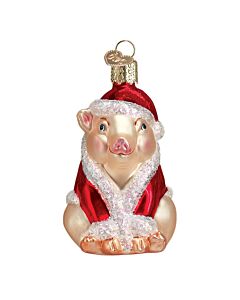 Christmas Ham Glass Ornament