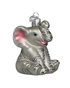 Little Elephant Glass Ornament
