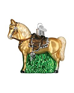 Western Horse Glass Ornament