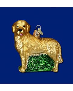 Golden Retriever Glass Ornament