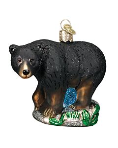 Black Bear Glass Ornament