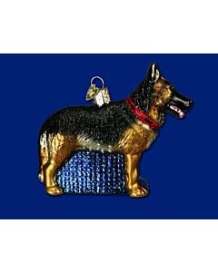 German Shepherd Glass Ornament