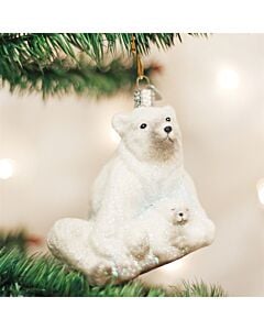 Polar Bear with Cub Ornament