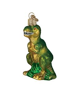 T-Rex Glass Ornament