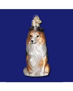 Sheltie Glass Ornament
