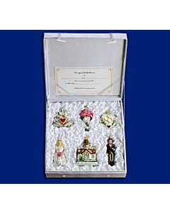 Wedding Collection, Set of 6 Glass Ornament