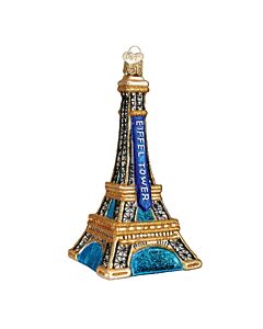Eiffel Tower Glass Ornament