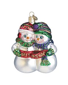 Best Friends Glass Ornament