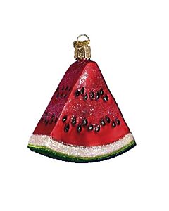 Watermelon Wedge Glass Ornament