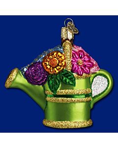 Watering Can Glass Ornament