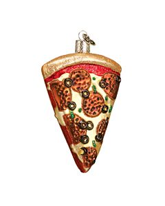 Pizza Slice Glass Ornament