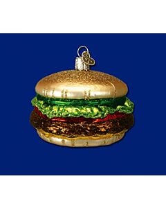 Cheeseburger Glass Ornament