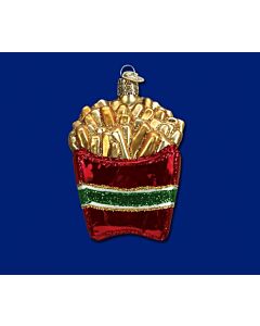 French Fries Glass Ornament