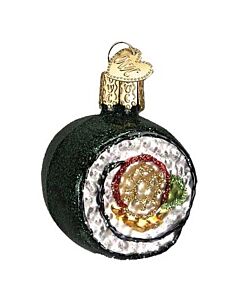 Sushi Roll Glass Ornament