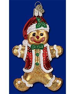 Gingerbread Boy Glass Ornament