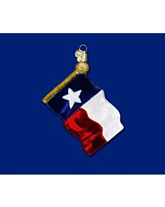 Texas State Flag Glass Ornament
