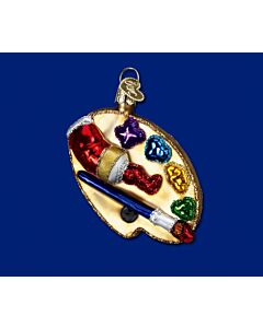 Artist's Palette Glass Ornament
