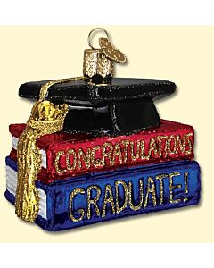 Congrats Graduate Glass Ornament