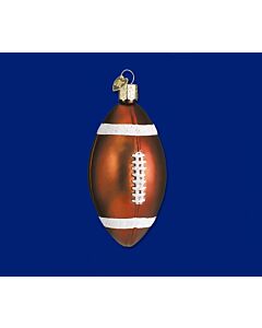 Football Glass Ornament