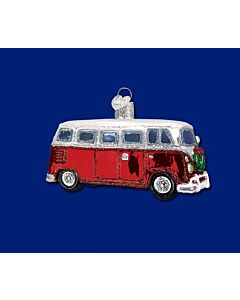 Camper Van Glass Ornament