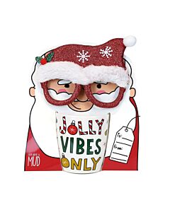 Jolly Santa Mug and Glasses Set