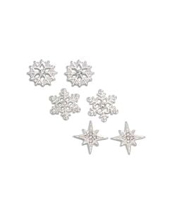 Silver Snowflake Earrings