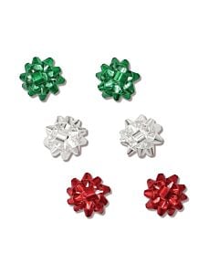 Holiday Bow Earrings, Set of 3