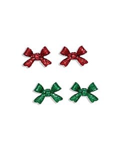 Red/Green Bow Earrings