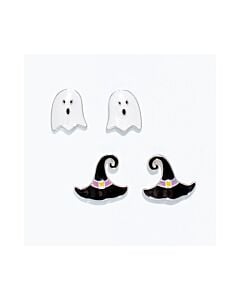 Witch Hat & Ghost Earrings