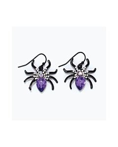 Purple Spiders Earrings