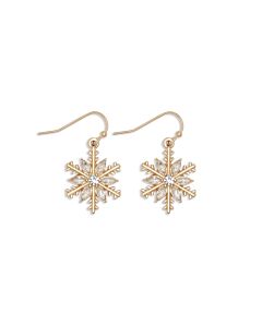 Gold Snowflake Earrings