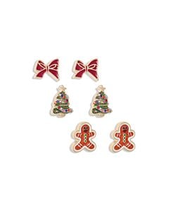 Bow Tree Gingerbread Earrings