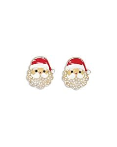 Pearl Santa Earrings