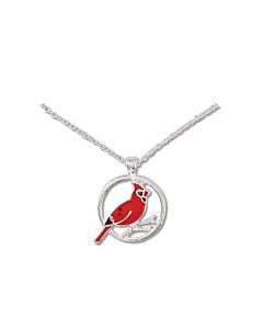 Cardinal on Branch Necklace
