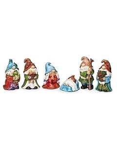 Gnome Pageant with Display Box, Set of 6