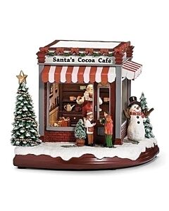 Lighted Musical Rotating Santa's Cafe
